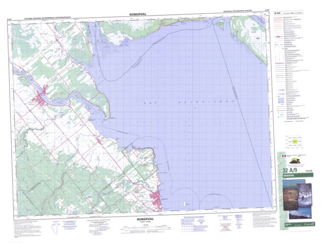 Roberval Topographic Paper Map 032A09 at 1:50,000 scale