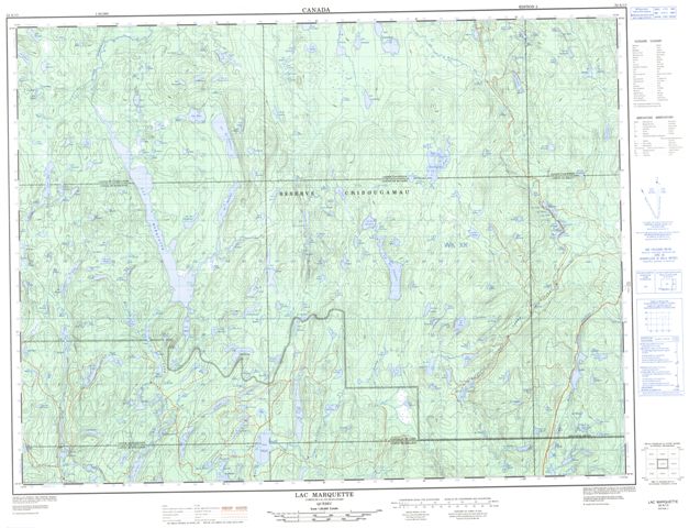 Lac Marquette Topographic Paper Map 032A13 at 1:50,000 scale