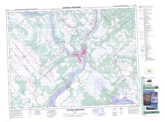 Dolbeau-Mistassini Topographic Paper Map 032A16 at 1:50,000 scale