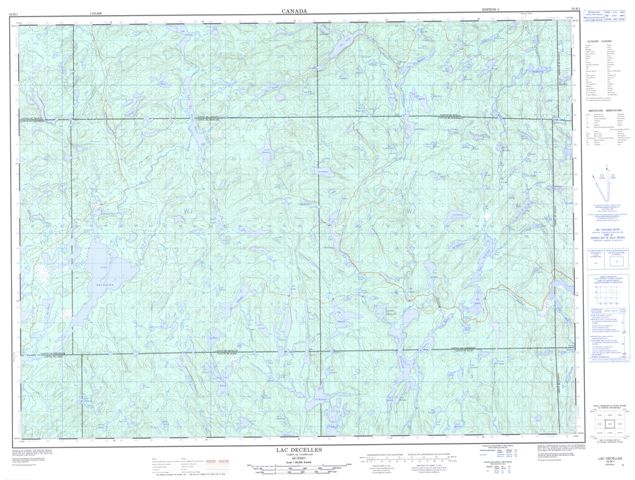 Lac Decelles Topographic Paper Map 032B01 at 1:50,000 scale