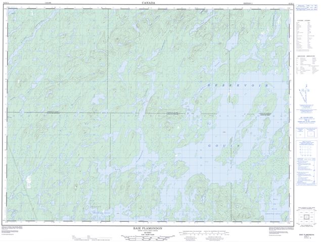 Baie Plamondon Topographic Paper Map 032B11 at 1:50,000 scale