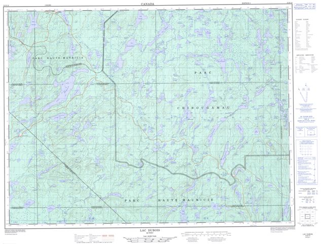 Lac Dubois Topographic Paper Map 032B16 at 1:50,000 scale