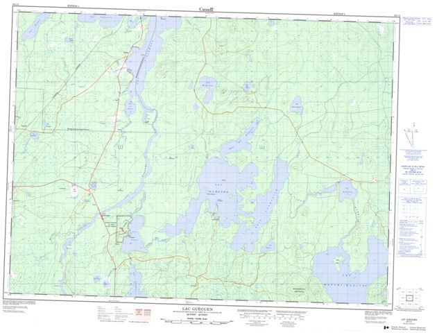 Lac Gueguen Topographic Paper Map 032C03 at 1:50,000 scale