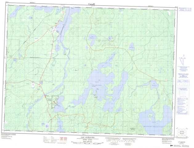 Lac Gueguen Topographic Paper Map 032C03 at 1:50,000 scale