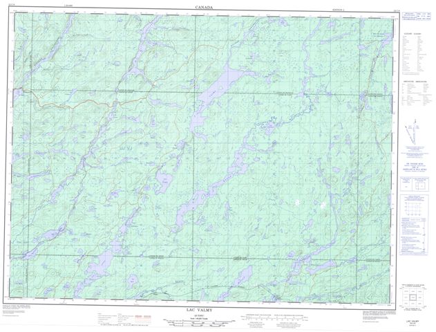 Lac Valmy Topographic Paper Map 032C08 at 1:50,000 scale