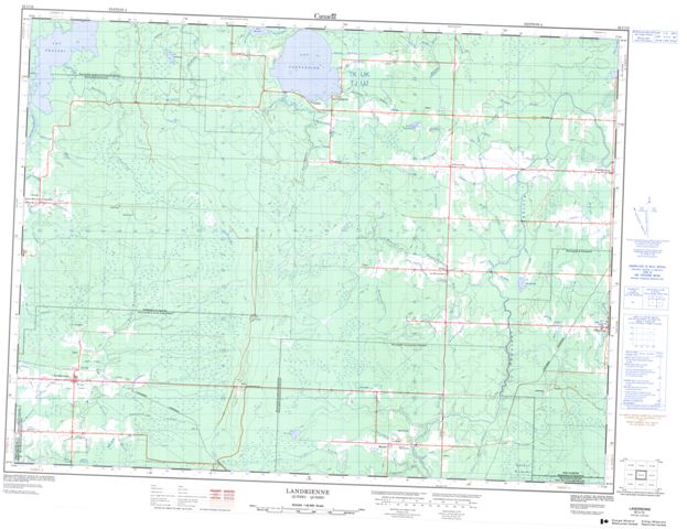 Landrienne Topographic Paper Map 032C12 at 1:50,000 scale