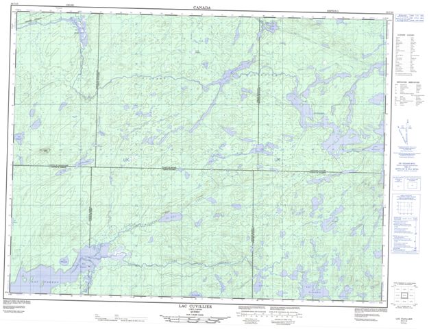 Lac Cuvillier Topographic Paper Map 032C15 at 1:50,000 scale