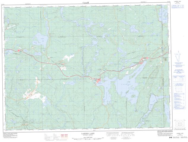 Larder Lake Topographic Paper Map 032D04 at 1:50,000 scale