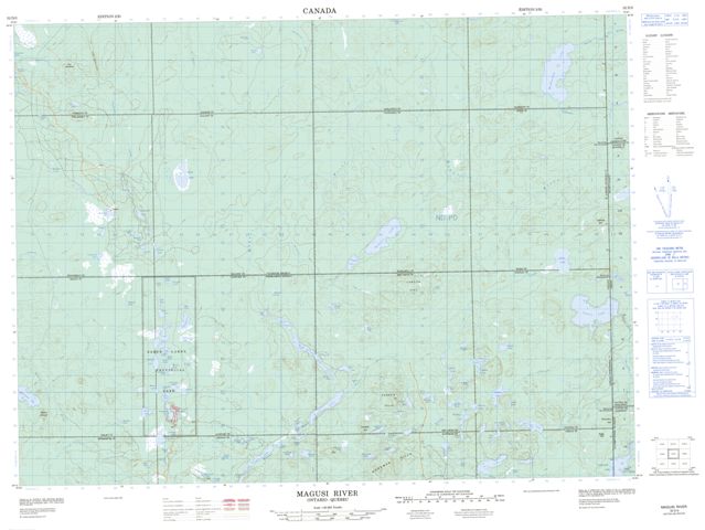 Magusi River Topographic Paper Map 032D05 at 1:50,000 scale