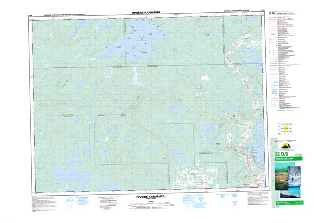 Riviere Kanasuta Topographic Paper Map 032D06 at 1:50,000 scale