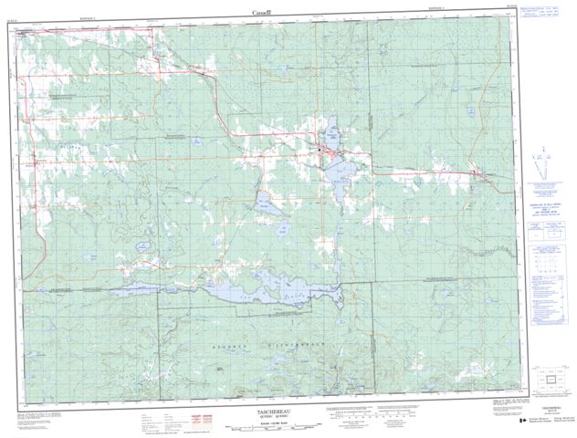 Taschereau Topographic Paper Map 032D10 at 1:50,000 scale