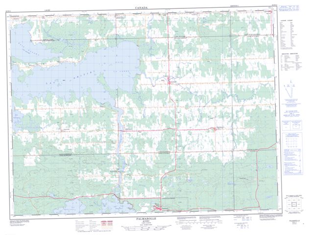 Palmarolle Topographic Paper Map 032D11 at 1:50,000 scale