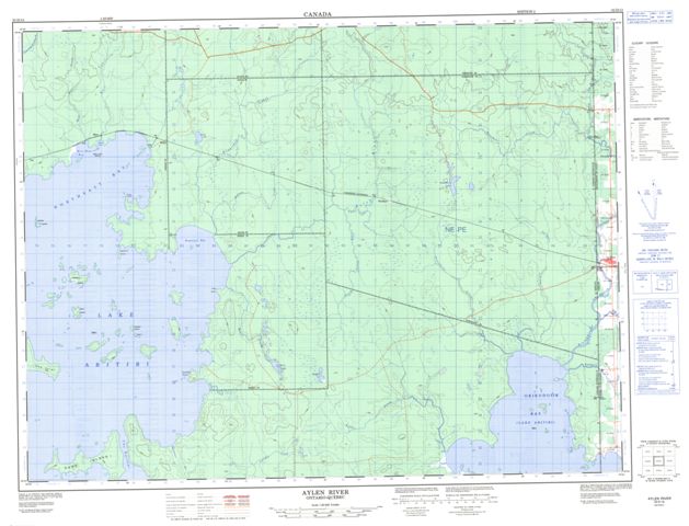 Aylen River Topographic Paper Map 032D13 at 1:50,000 scale