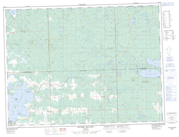 Riviere Macamic Topographic Paper Map 032D15 at 1:50,000 scale