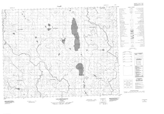 Lac Mistaouac Topographic Paper Map 032E07 at 1:50,000 scale