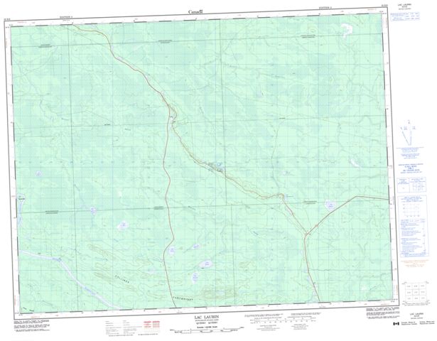 Lac Laurin Topographic Paper Map 032E09 at 1:50,000 scale