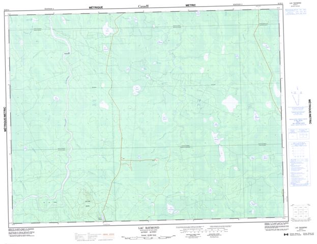 Lac Raymond Topographic Paper Map 032E11 at 1:50,000 scale