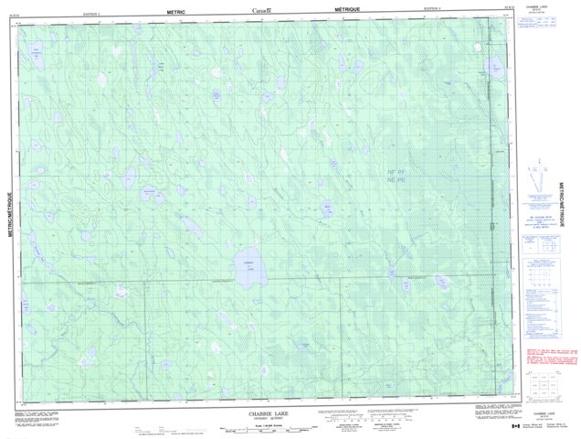 Chabbie Lake Topographic Paper Map 032E12 at 1:50,000 scale