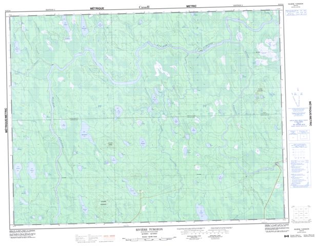 Riviere Turgeon Topographic Paper Map 032E14 at 1:50,000 scale