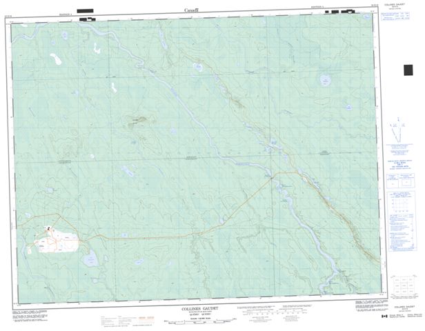 Collines Gaudet Topographic Paper Map 032E15 at 1:50,000 scale