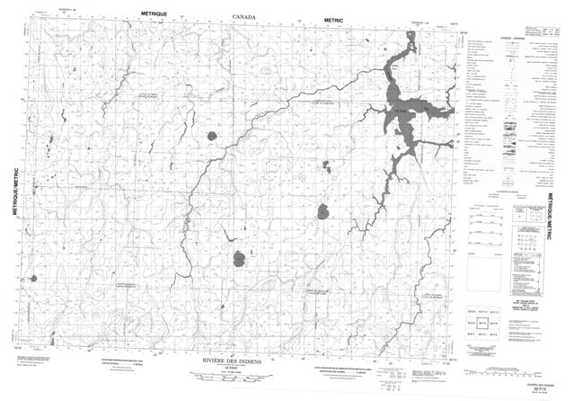 Riviere Des Indiens Topographic Paper Map 032F05 at 1:50,000 scale