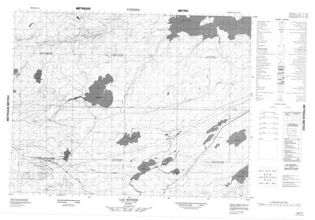 Lac Esther Topographic Paper Map 032F07 at 1:50,000 scale