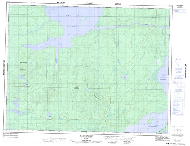Baie Ramsay Topographic Paper Map 032F10 at 1:50,000 scale