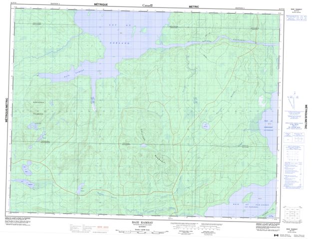 Baie Ramsay Topographic Paper Map 032F10 at 1:50,000 scale
