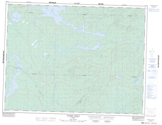 Riviere Opaoca Topographic Paper Map 032F11 at 1:50,000 scale