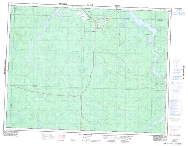 Ile Bancroft Topographic Paper Map 032F12 at 1:50,000 scale