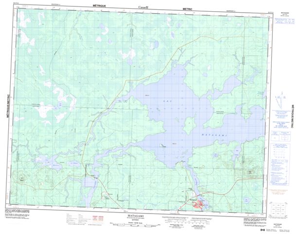 Matagami Topographic Paper Map 032F13 at 1:50,000 scale