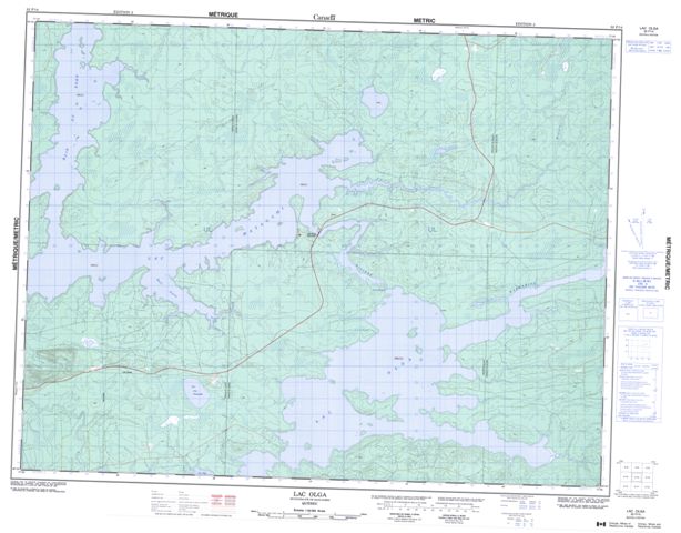 Lac Olga Topographic Paper Map 032F14 at 1:50,000 scale