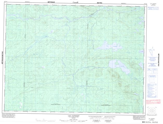 Lac Capisisit Topographic Paper Map 032F16 at 1:50,000 scale
