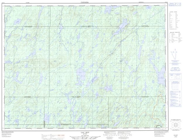 Lac Roy Topographic Paper Map 032G02 at 1:50,000 scale