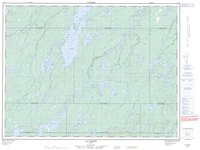 Lac Hebert Topographic Paper Map 032G03 at 1:50,000 scale