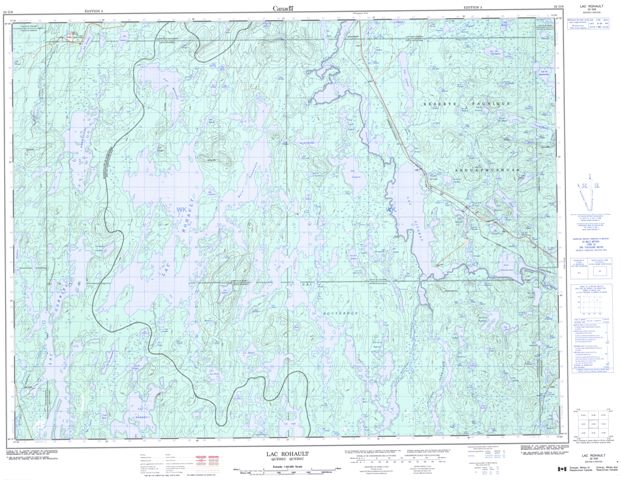 Lac Rohault Topographic Paper Map 032G08 at 1:50,000 scale