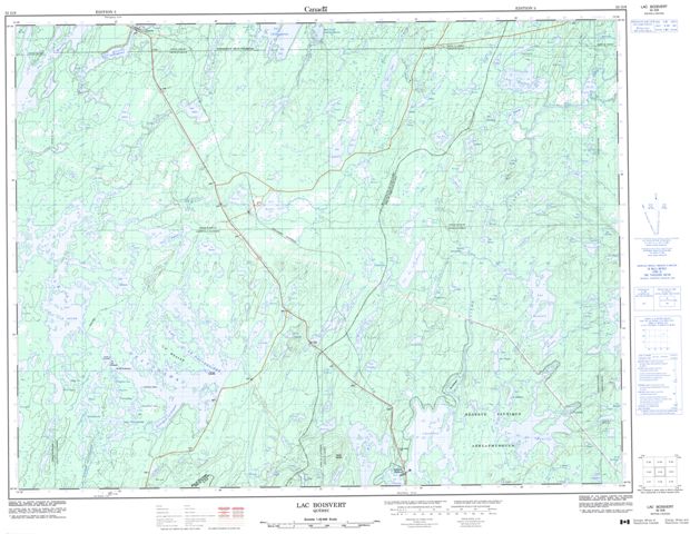 Lac Boisvert Topographic Paper Map 032G09 at 1:50,000 scale