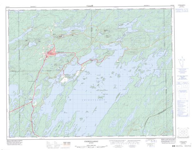 Chibougamau Topographic Paper Map 032G16 at 1:50,000 scale
