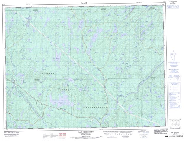 Lac Aigremont Topographic Paper Map 032H05 at 1:50,000 scale