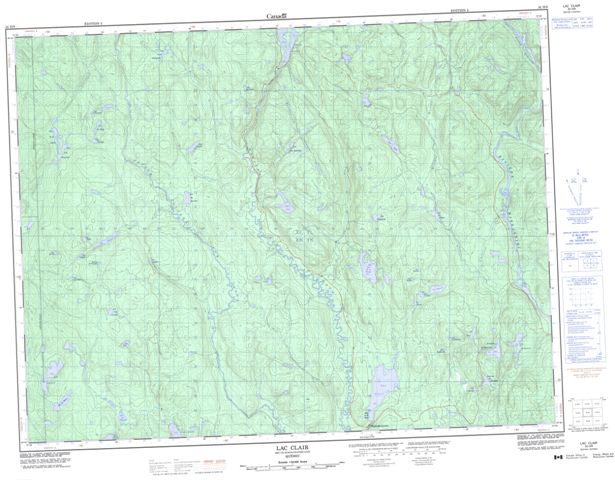 Lac Clair Topographic Paper Map 032H09 at 1:50,000 scale