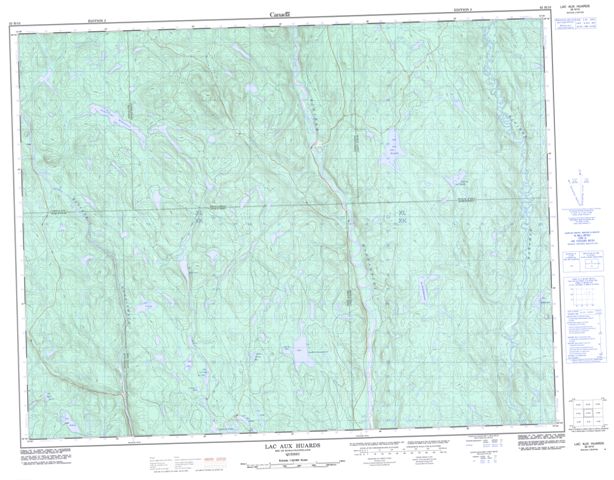 Lac Aux Huards Topographic Paper Map 032H10 at 1:50,000 scale