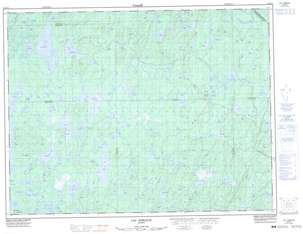 Lac Dobleau Topographic Paper Map 032H12 at 1:50,000 scale