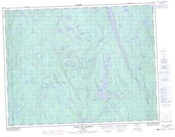 Grand Lac Jourdain Topographic Paper Map 032H16 at 1:50,000 scale