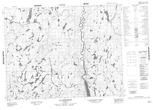 Lac Morampont Topographic Paper Map 032I01 at 1:50,000 scale
