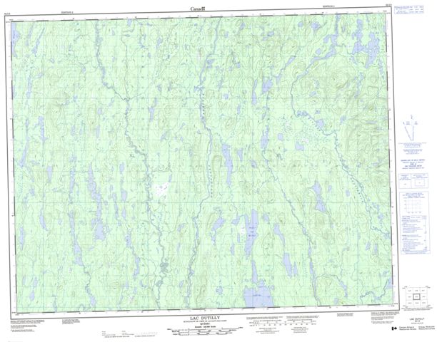 Lac Dutilly Topographic Paper Map 032I03 at 1:50,000 scale
