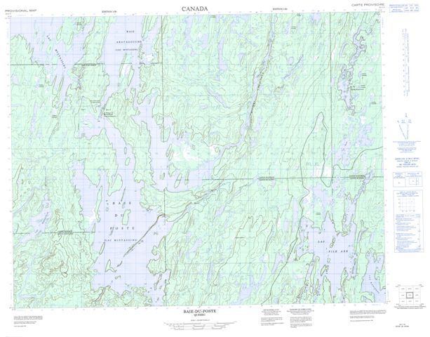 Baie-Du-Poste Topographic Paper Map 032I05 at 1:50,000 scale