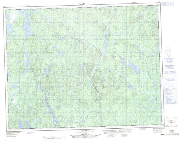 Lac Pauli Topographic Paper Map 032I07 at 1:50,000 scale