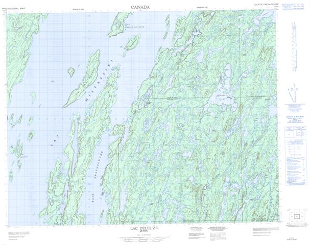 Lac Deleuze Topographic Paper Map 032I12 at 1:50,000 scale
