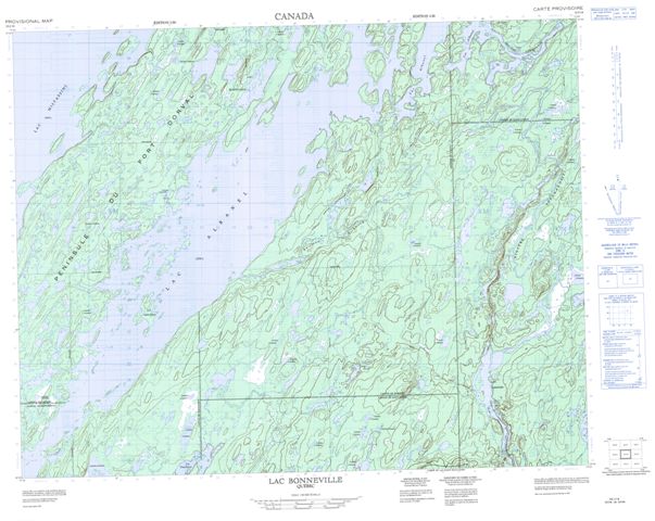 Lac Bonneville Topographic Paper Map 032I14 at 1:50,000 scale