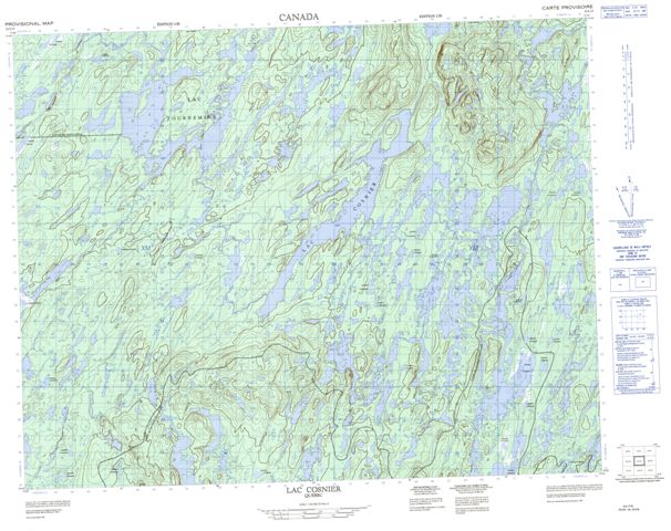 Lac Cosnier Topographic Paper Map 032I15 at 1:50,000 scale